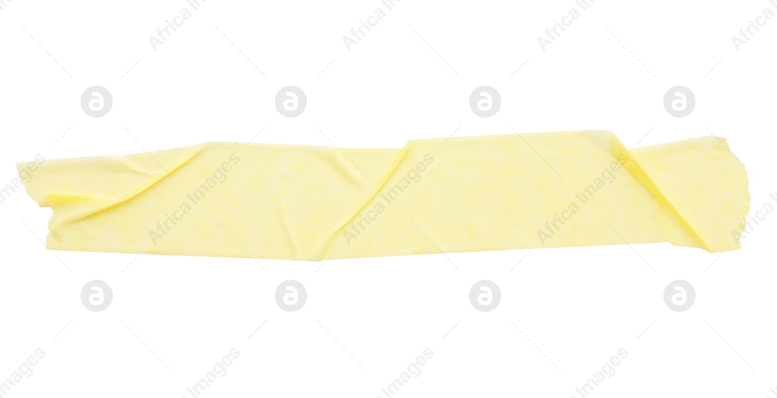 Photo of Strip of masking tape isolated on white, top view