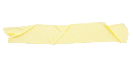 Photo of Strip of masking tape isolated on white, top view