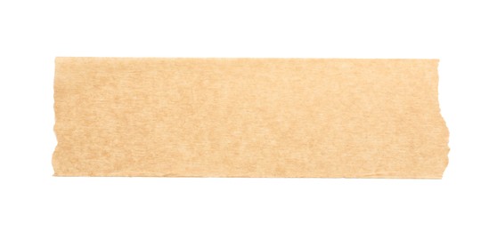 Photo of Strip of masking tape isolated on white, top view