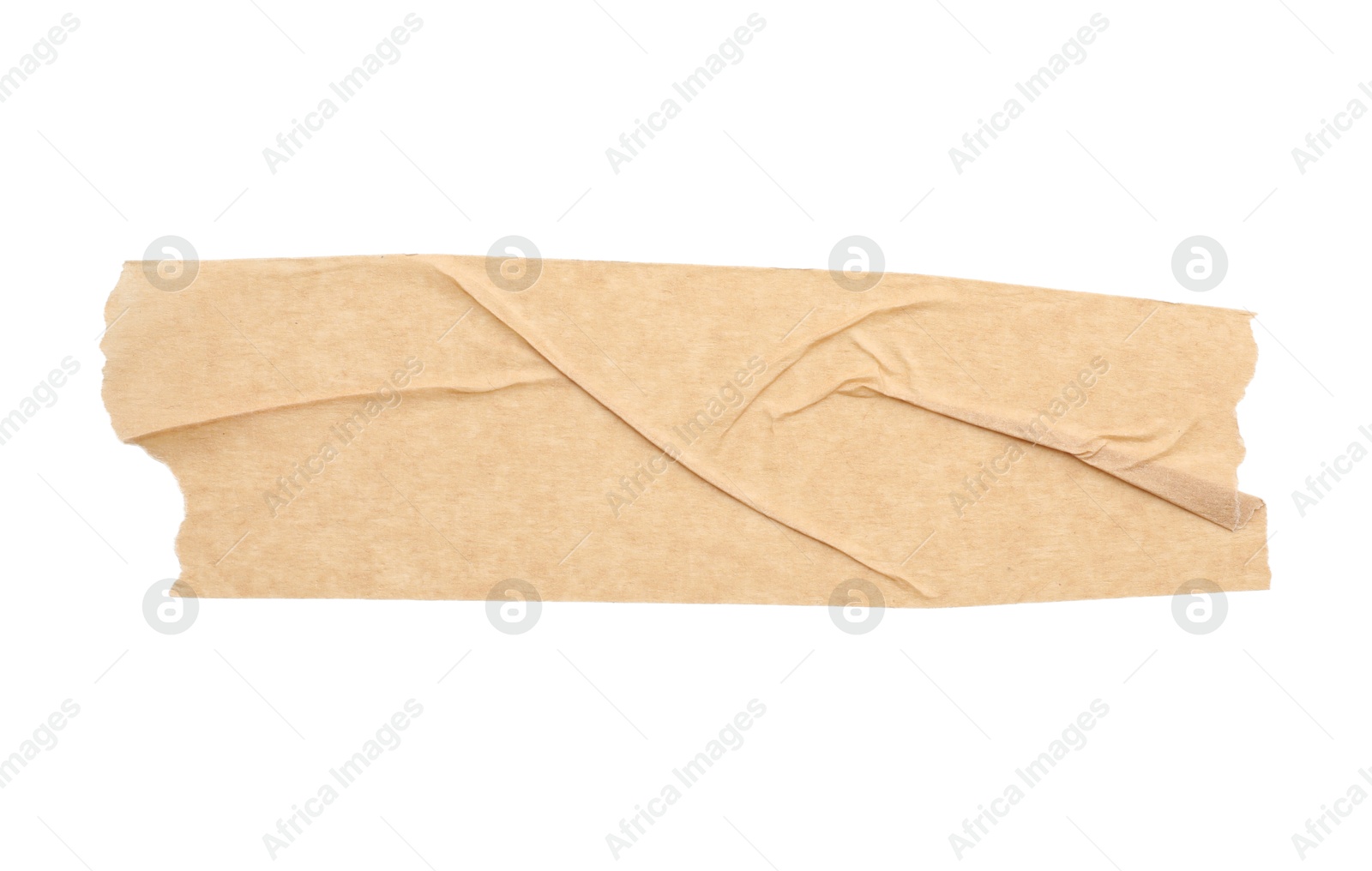 Photo of Strip of masking tape isolated on white, top view