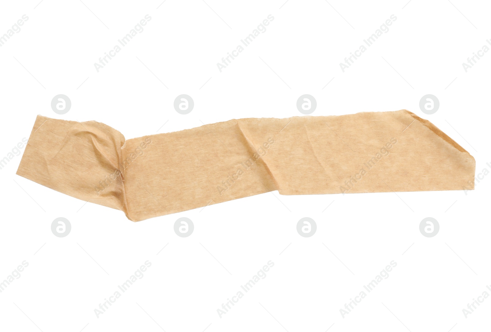 Photo of Strip of masking tape isolated on white, top view