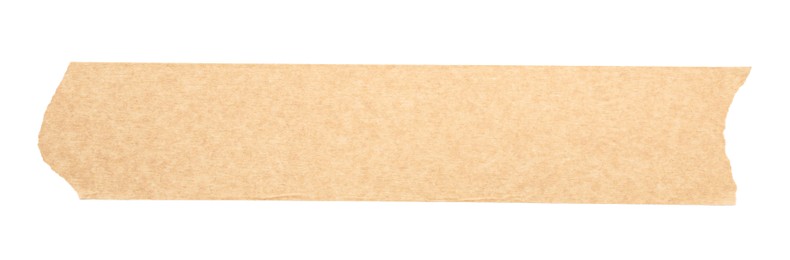 Photo of Strip of masking tape isolated on white, top view