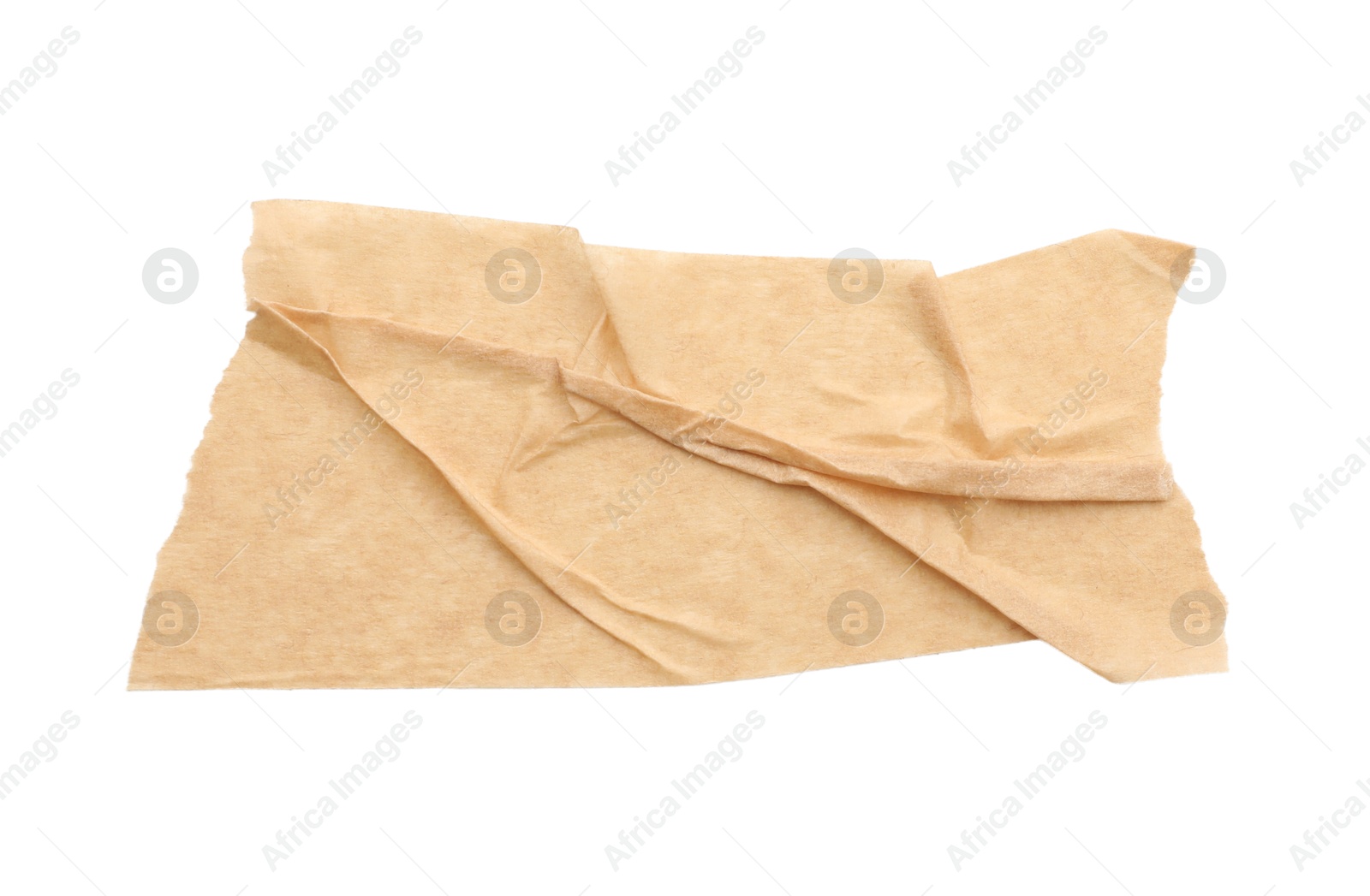 Photo of Strip of masking tape isolated on white, top view