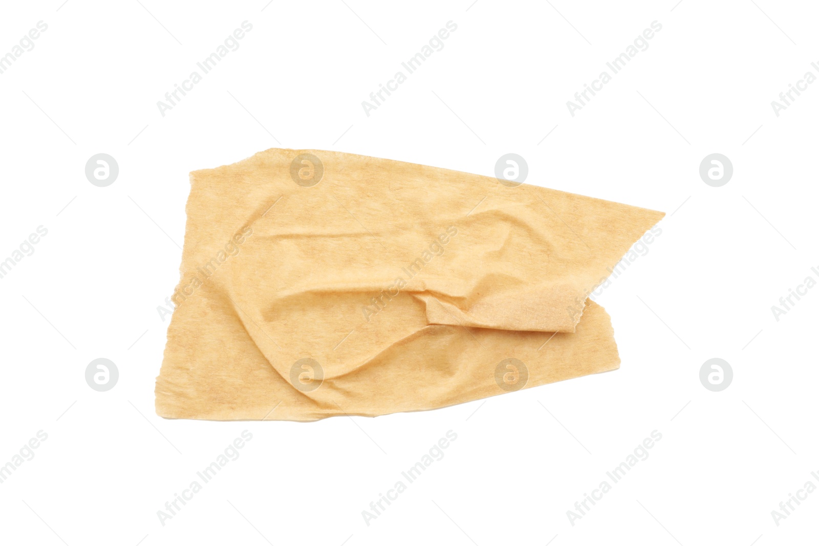 Photo of Strip of masking tape isolated on white, top view