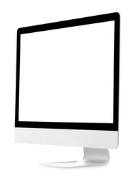 Photo of Computer monitor isolated on white. Modern technology