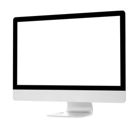 Photo of Computer monitor isolated on white. Modern technology