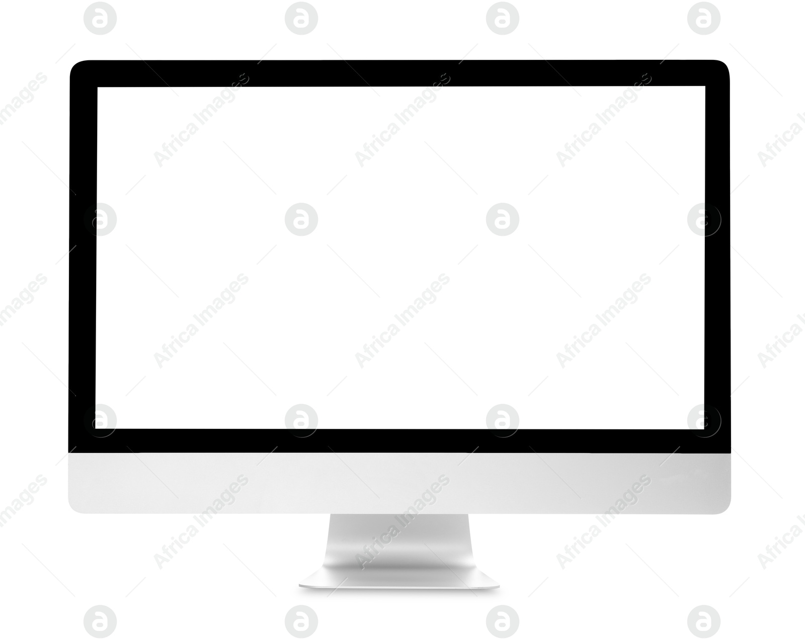 Photo of Computer monitor isolated on white. Modern technology