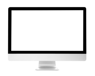 Photo of Computer monitor isolated on white. Modern technology