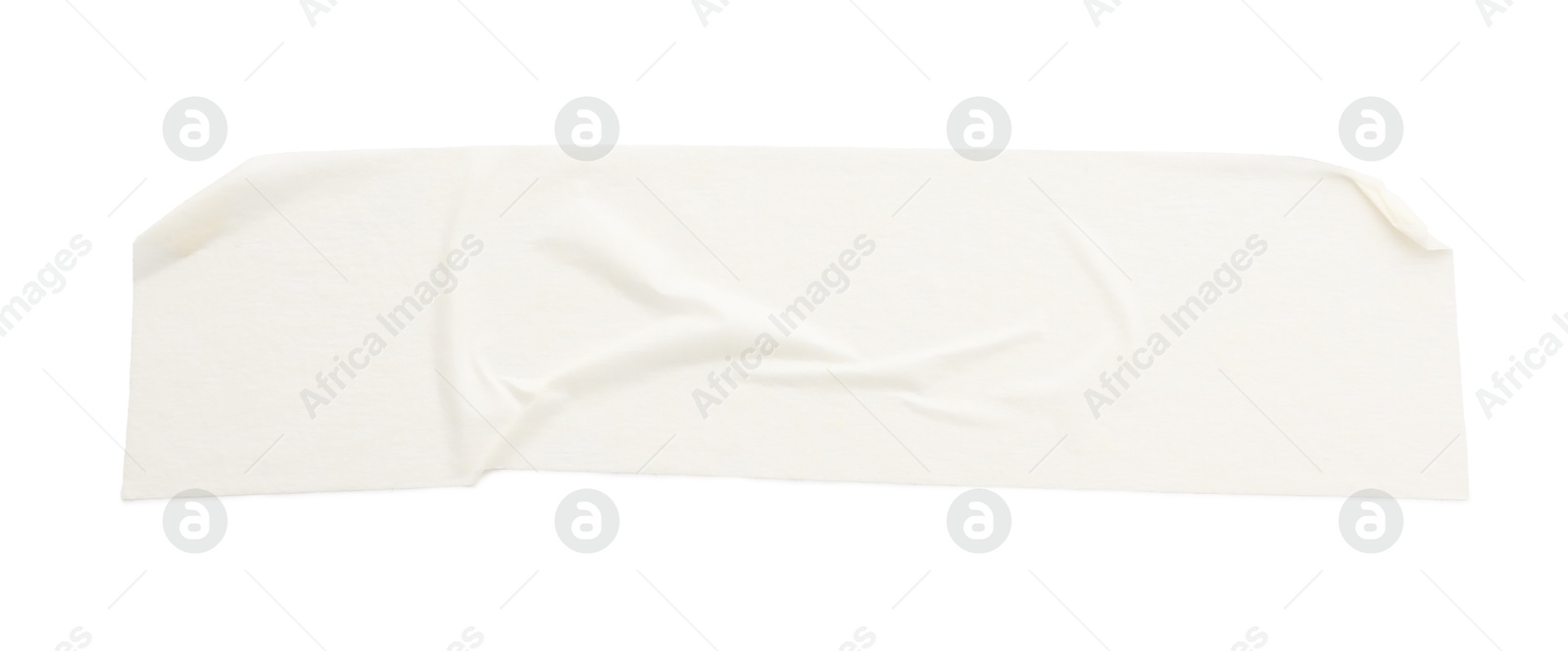 Photo of Strip of masking tape isolated on white, top view