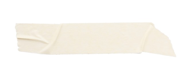 Photo of Strip of masking tape isolated on white, top view