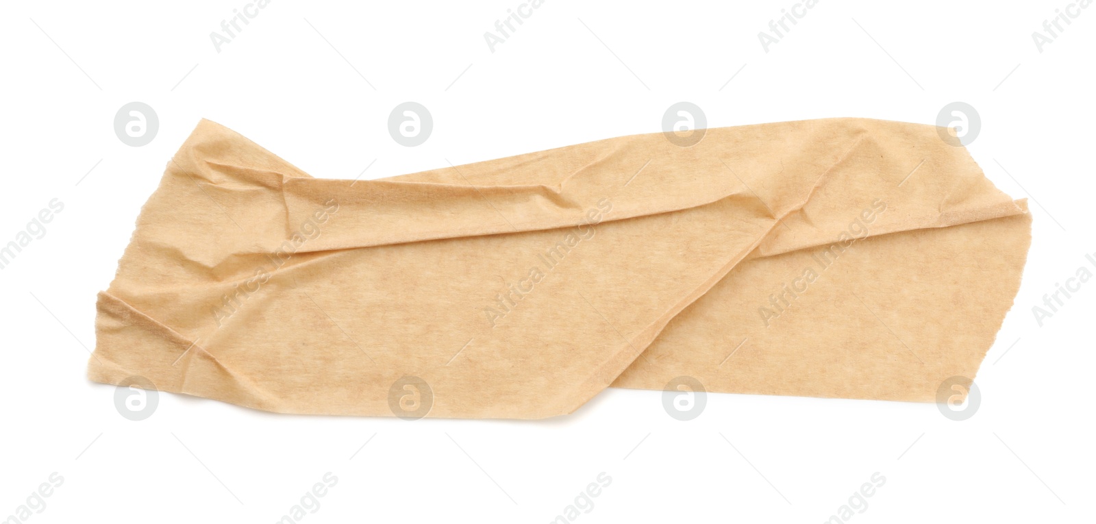 Photo of Strip of masking tape isolated on white, top view