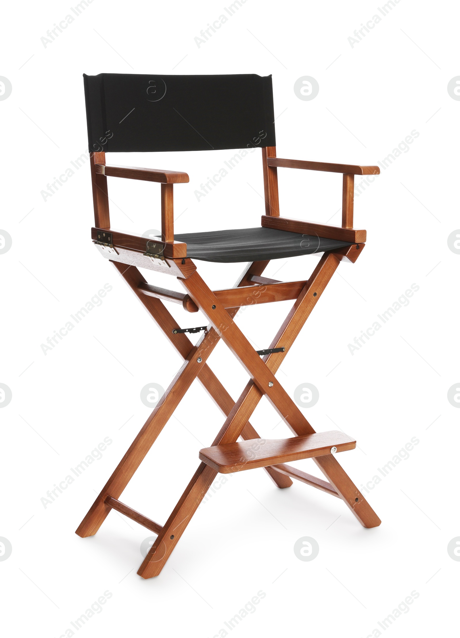 Photo of One empty director's chair isolated on white