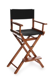 Photo of One empty director's chair isolated on white