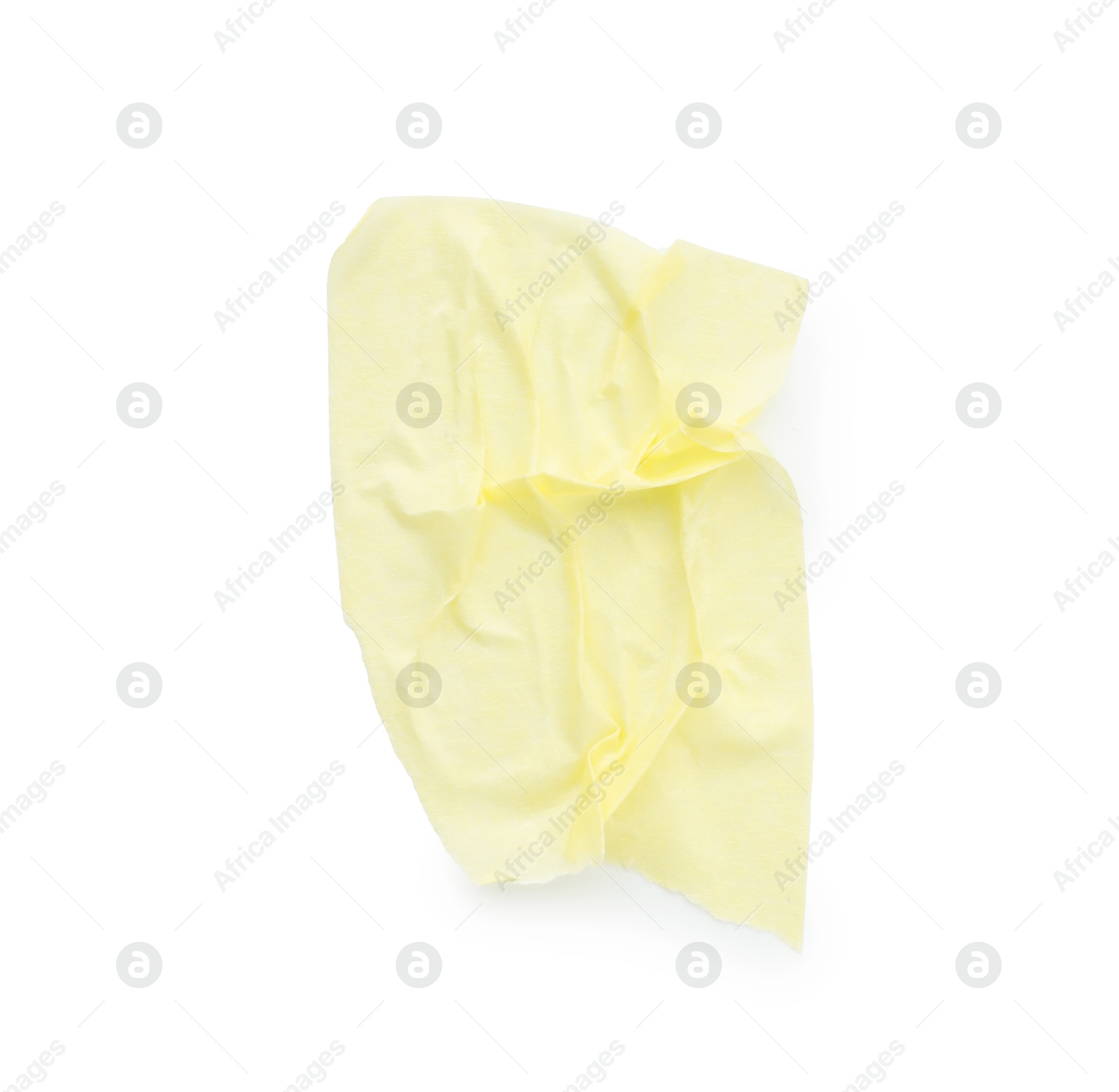 Photo of Strip of masking tape isolated on white, top view