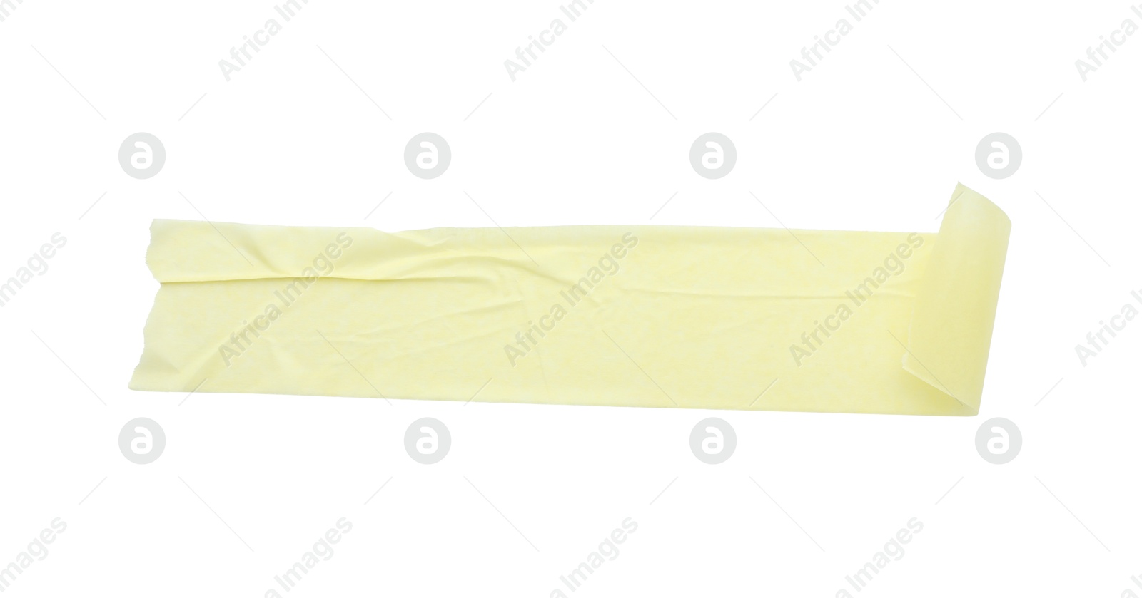 Photo of Strip of masking tape isolated on white, top view