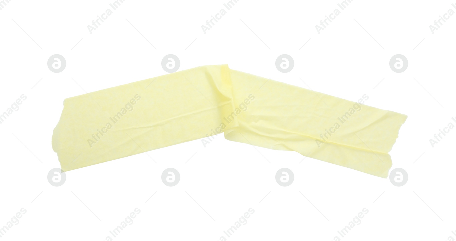 Photo of Strip of masking tape isolated on white, top view