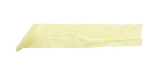 Photo of Strip of masking tape isolated on white, top view