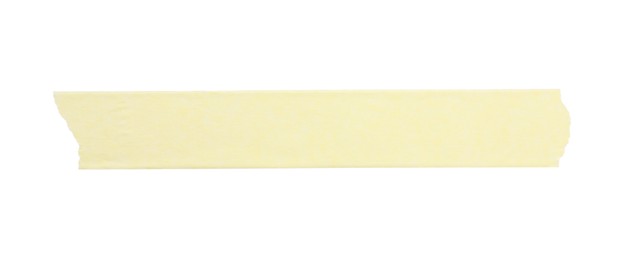 Photo of Strip of masking tape isolated on white, top view