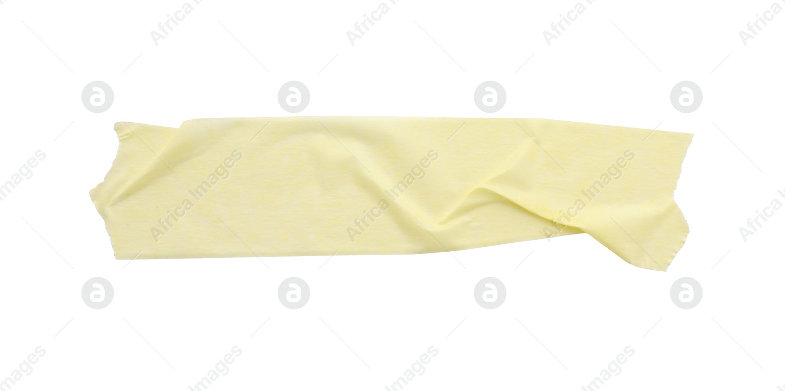 Photo of Strip of masking tape isolated on white, top view