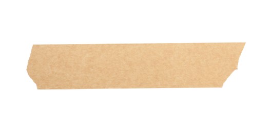 Photo of Strip of masking tape isolated on white, top view