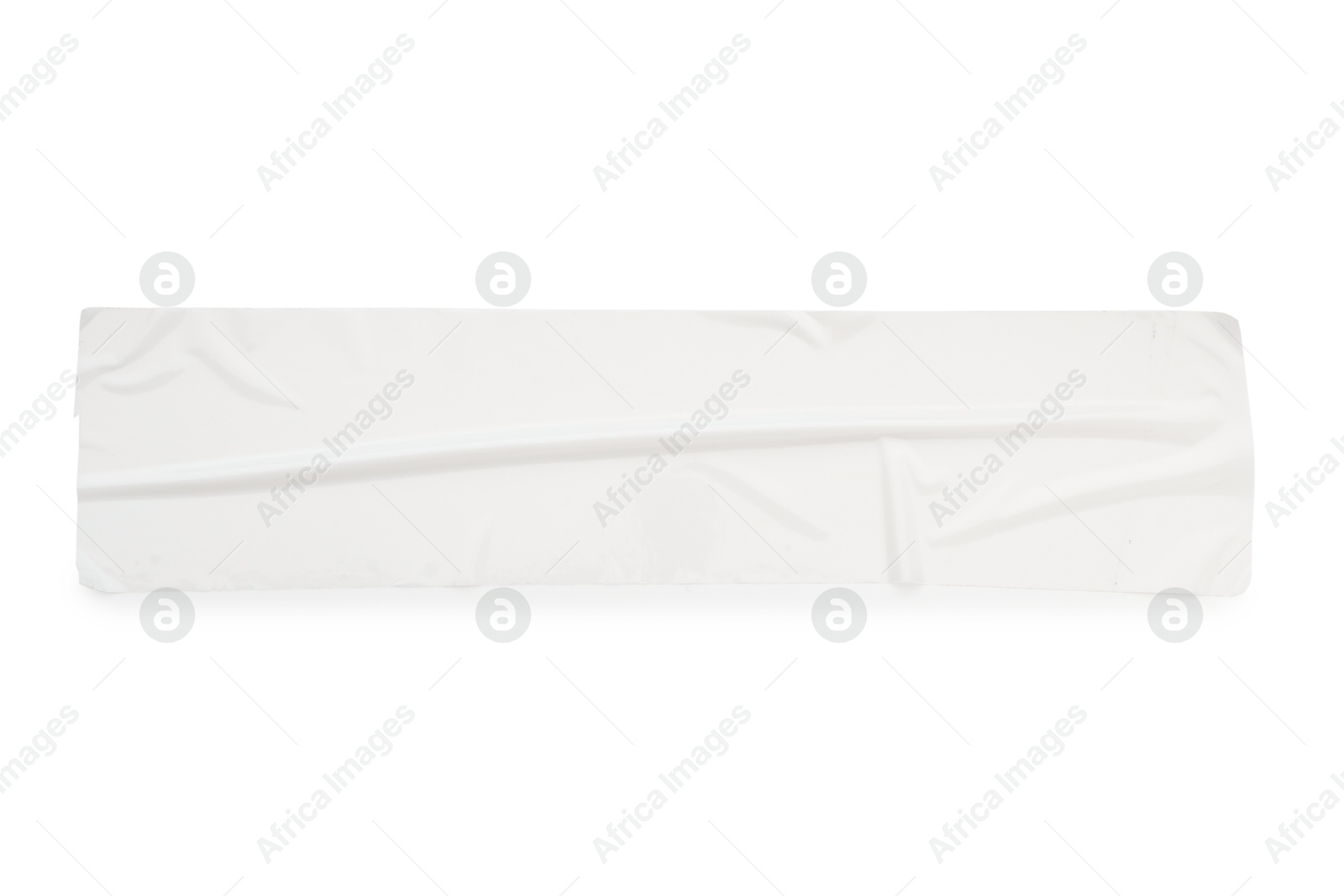 Photo of Strip of adhesive tape isolated on white, top view