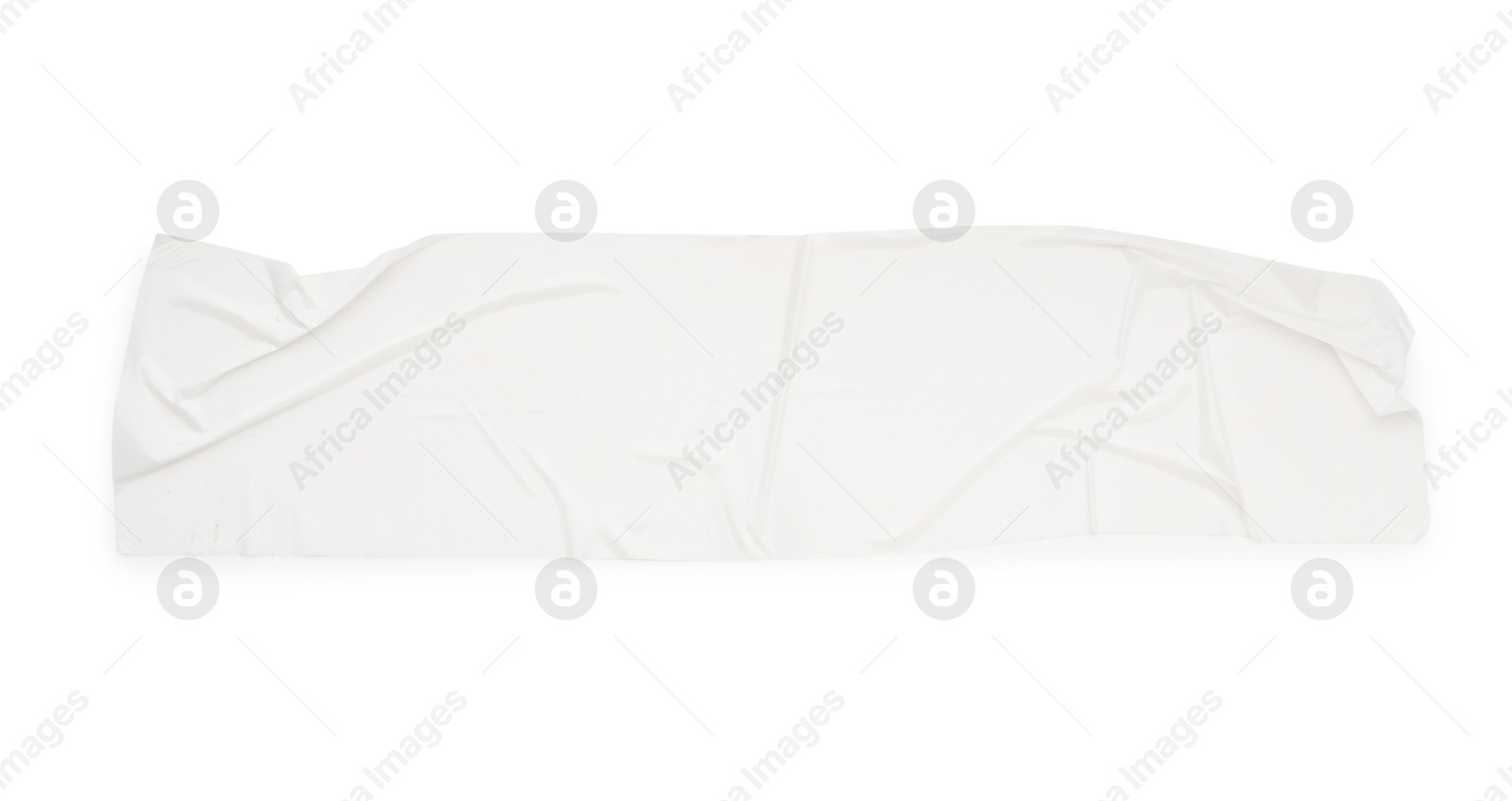 Photo of Strip of adhesive tape isolated on white, top view