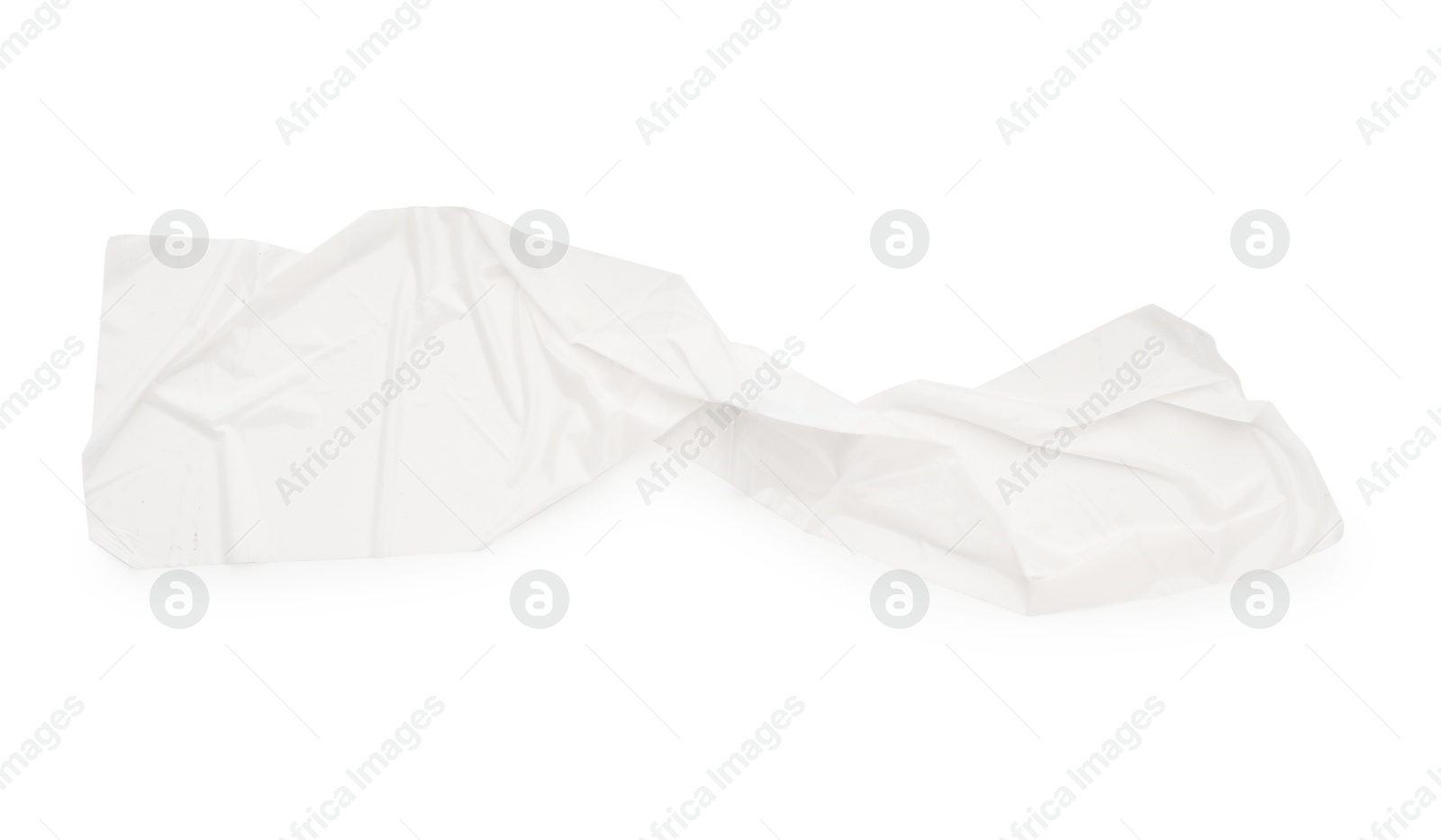 Photo of Strip of adhesive tape isolated on white, top view