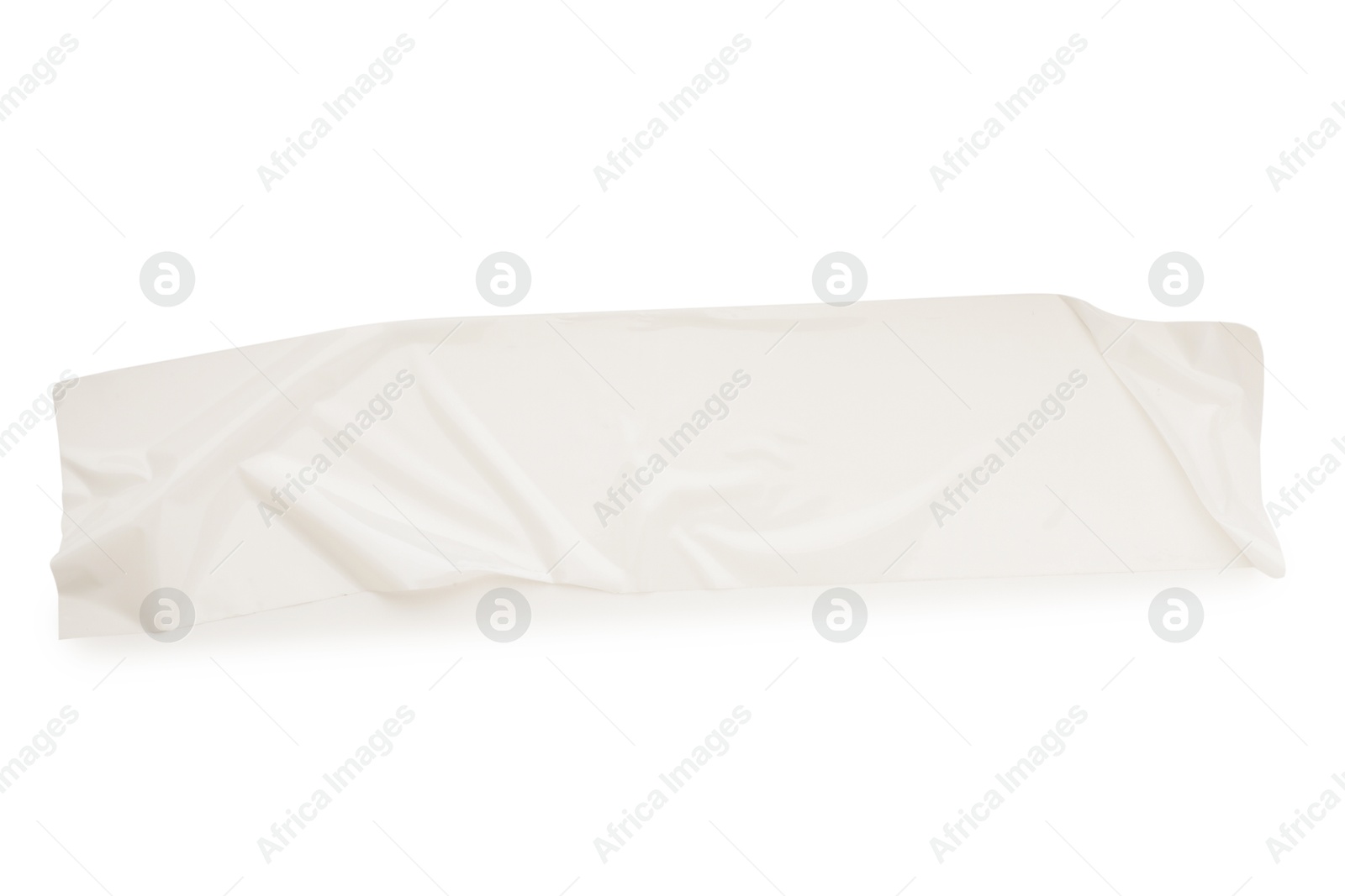 Photo of Strip of adhesive tape isolated on white, top view