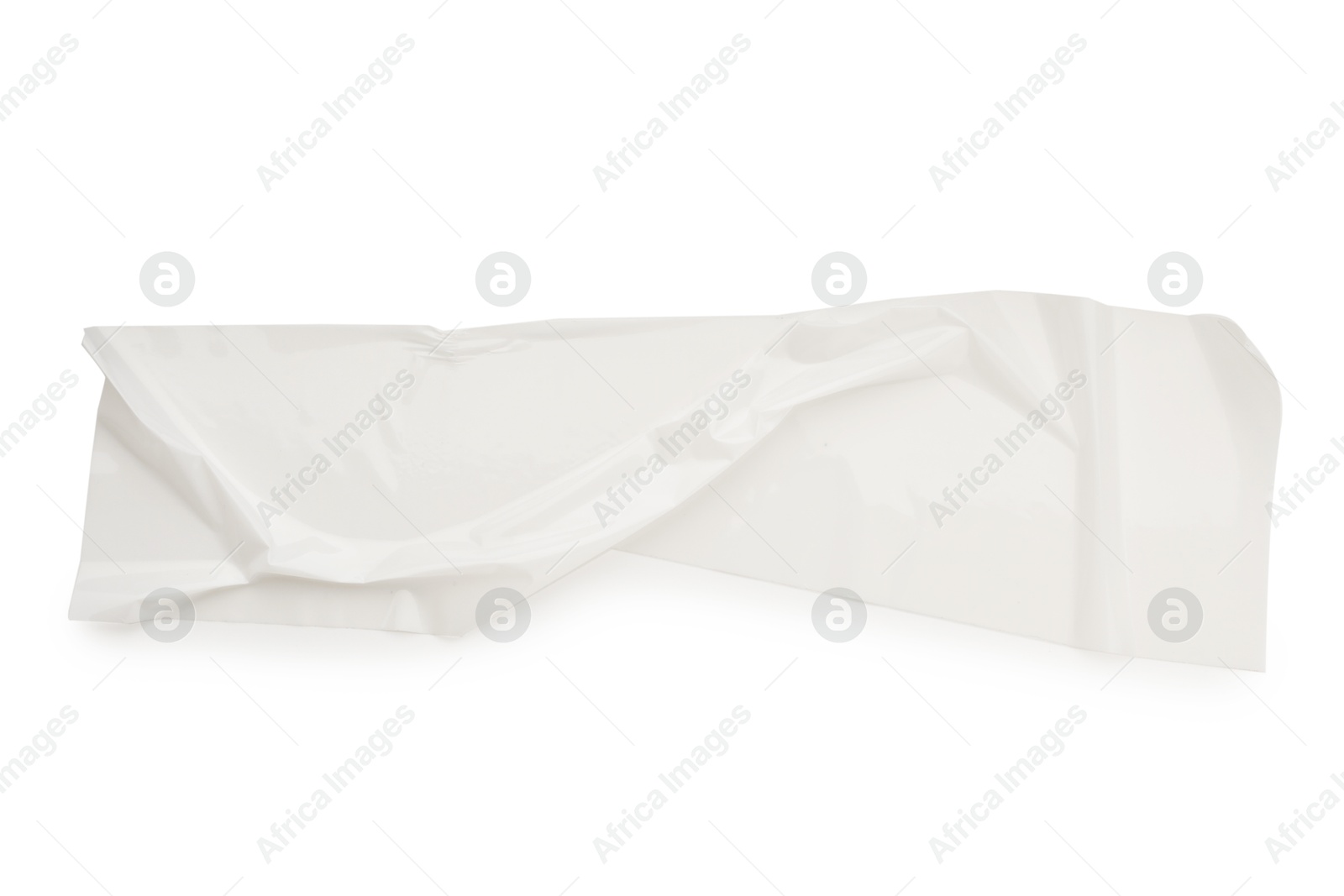 Photo of Strip of adhesive tape isolated on white, top view