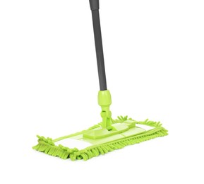 Microfiber mop isolated on white. Cleaning equipment