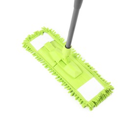 Microfiber mop isolated on white. Cleaning equipment