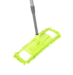 Microfiber mop isolated on white. Cleaning equipment