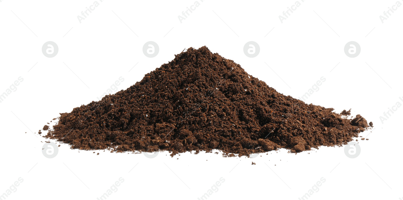 Photo of Pile of fresh soil isolated on white