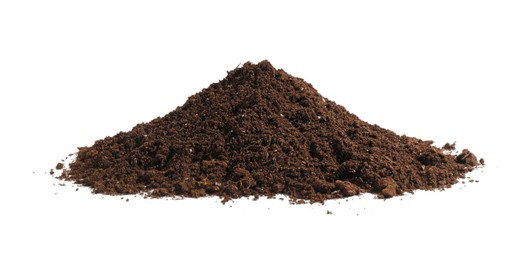 Photo of Pile of fresh soil isolated on white