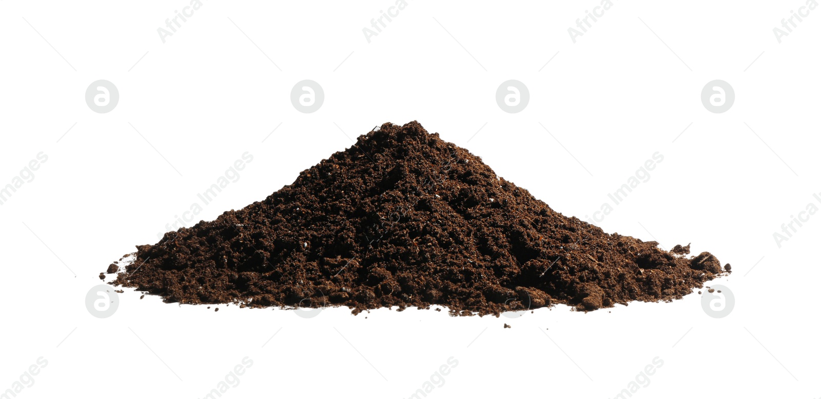 Photo of Pile of fresh soil isolated on white