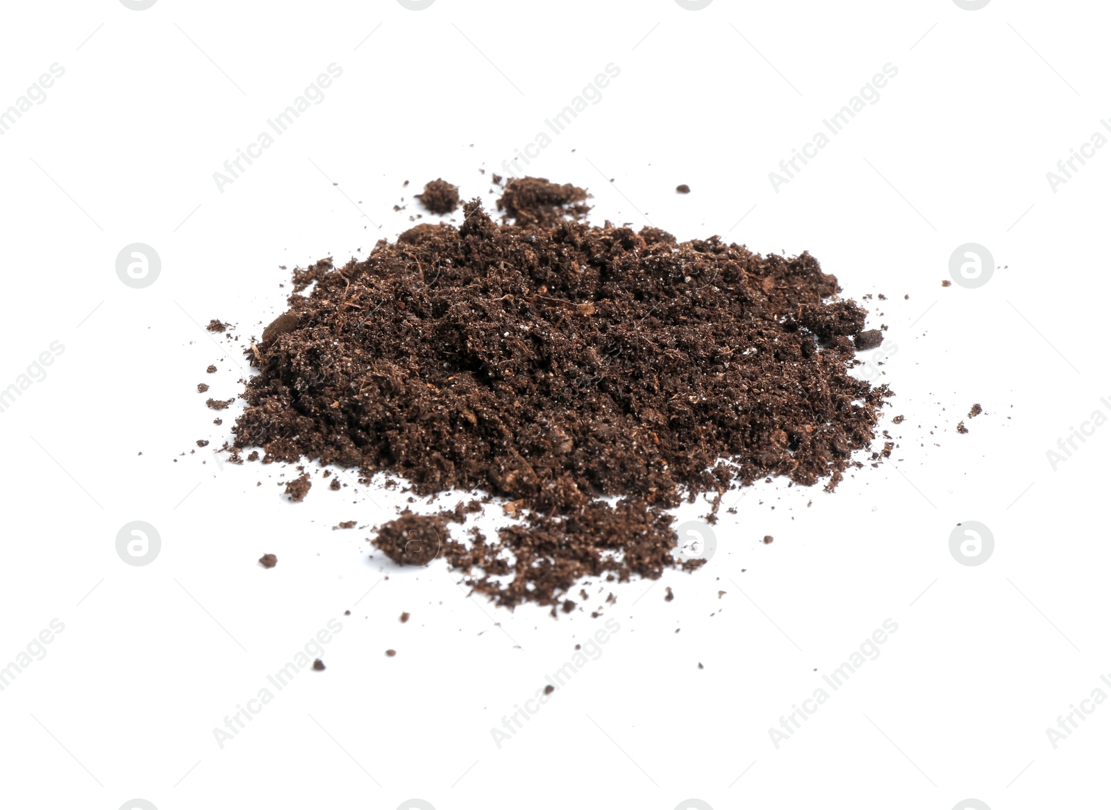 Photo of Pile of fresh soil isolated on white