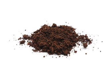 Photo of Pile of fresh soil isolated on white