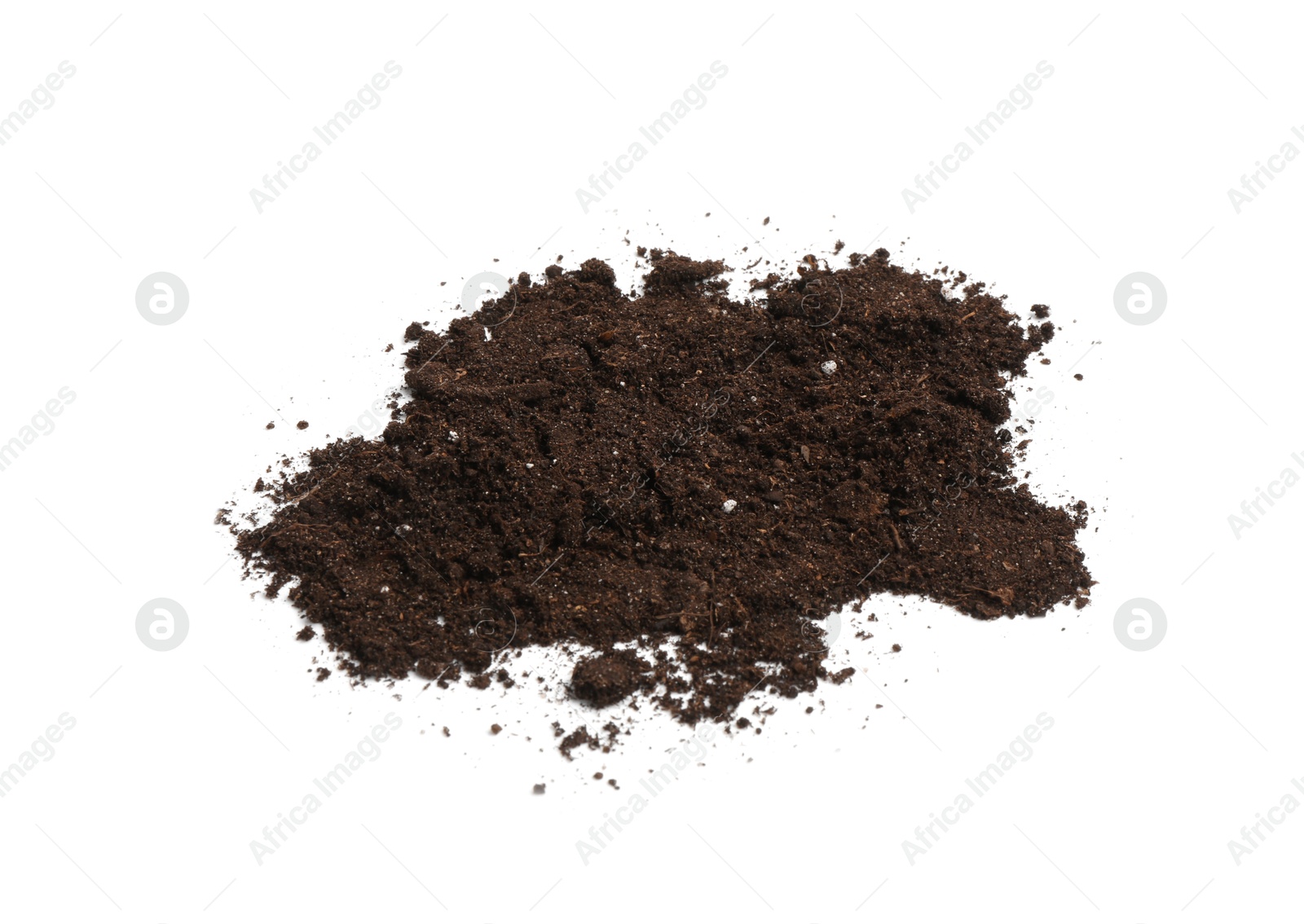 Photo of Pile of fresh soil isolated on white