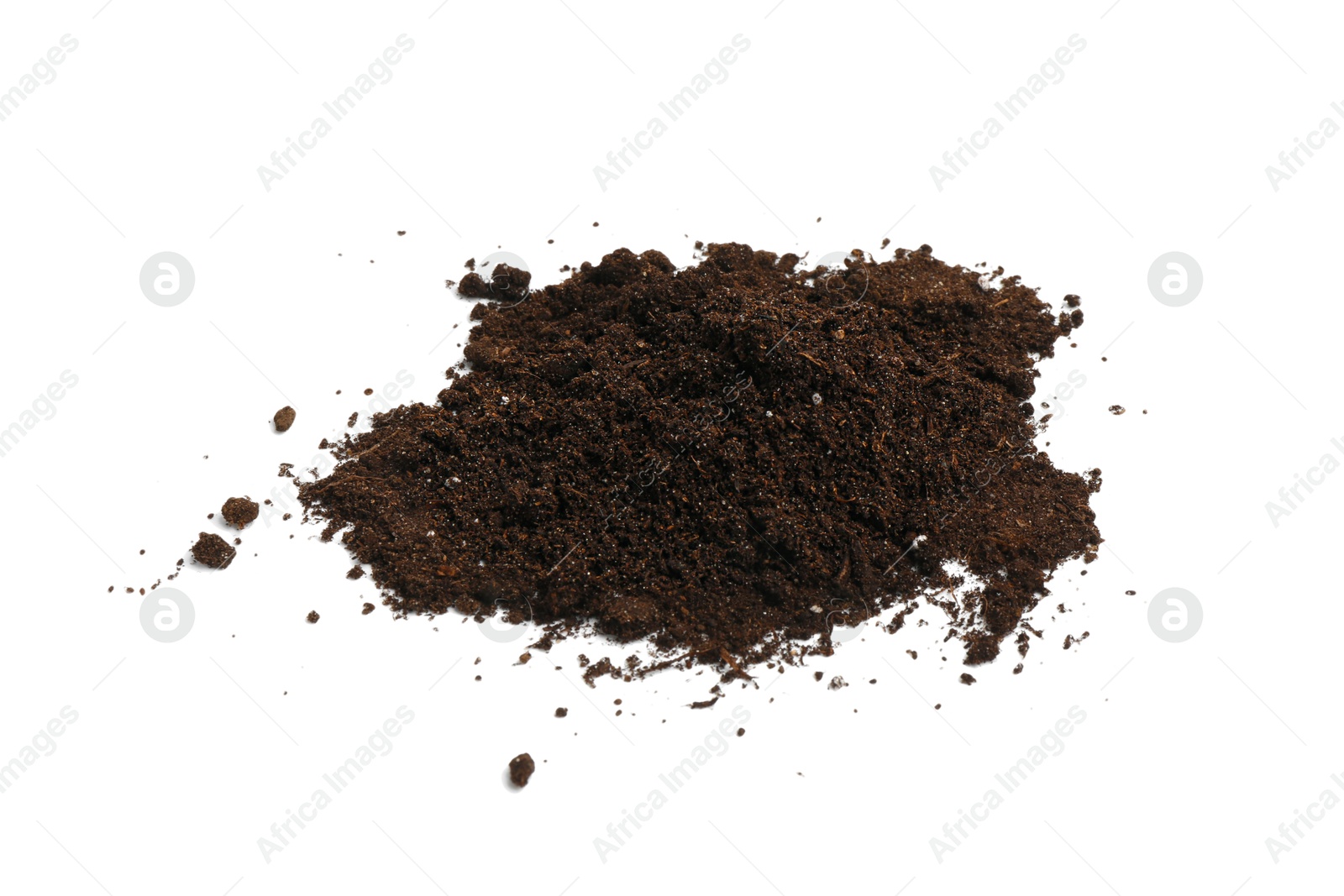 Photo of Pile of fresh soil isolated on white