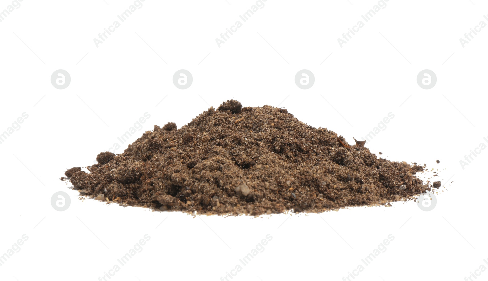 Photo of Pile of fresh soil isolated on white