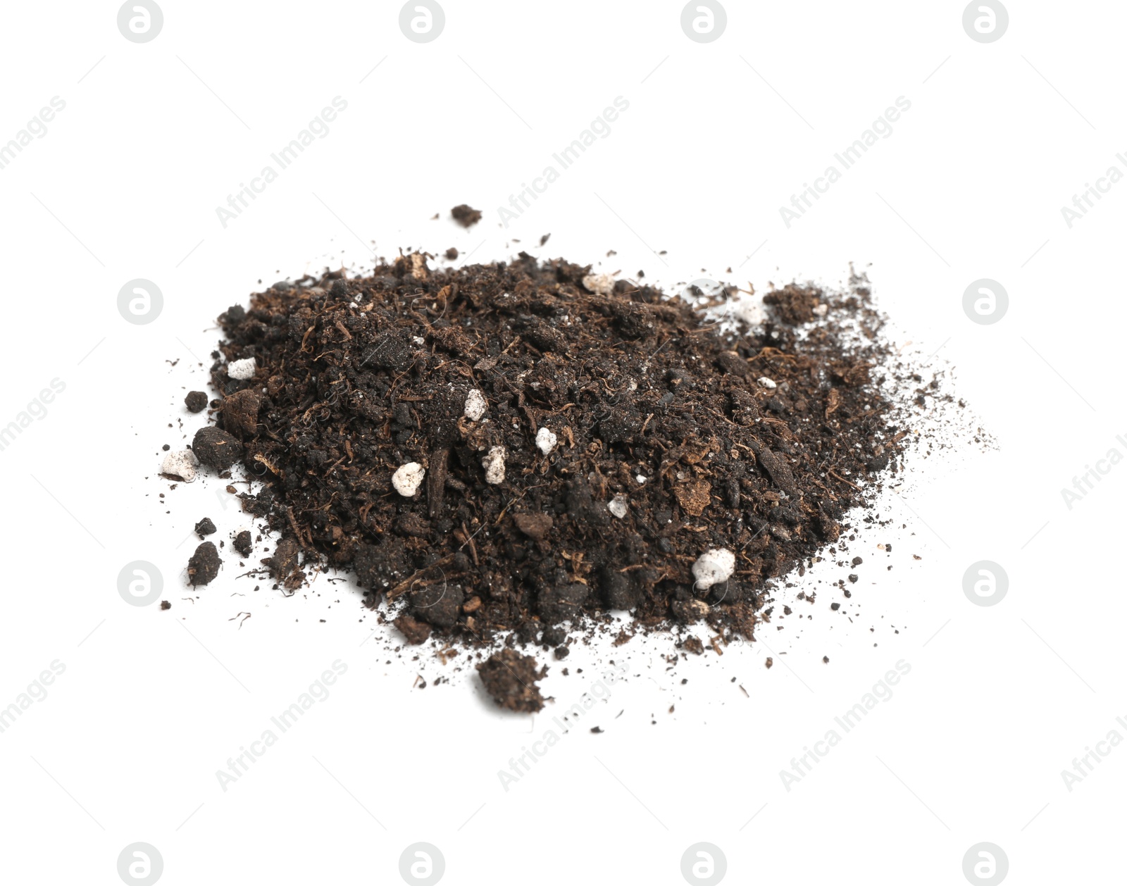 Photo of Pile of fresh soil isolated on white