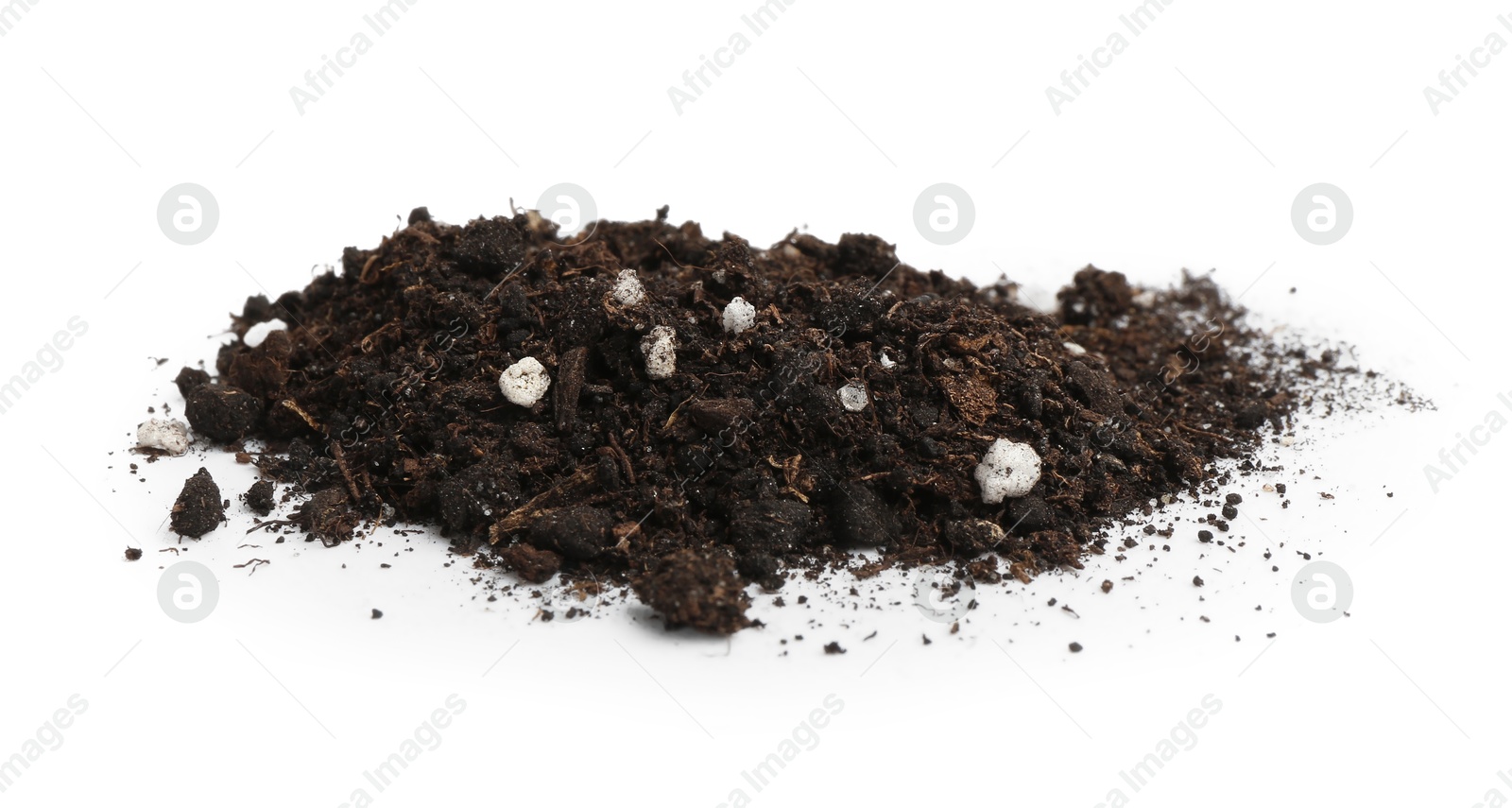 Photo of Pile of fresh soil isolated on white