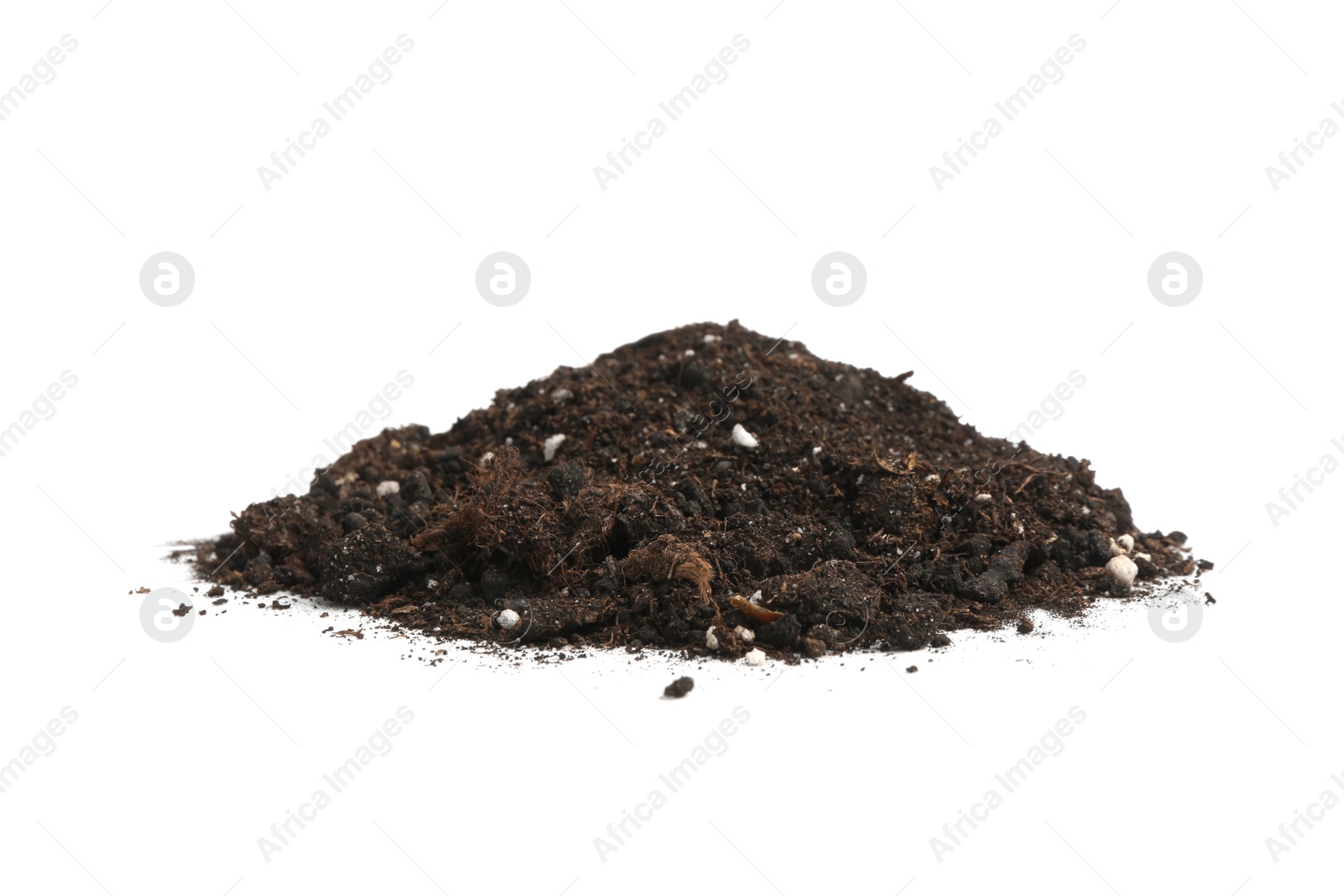 Photo of Pile of fresh soil isolated on white