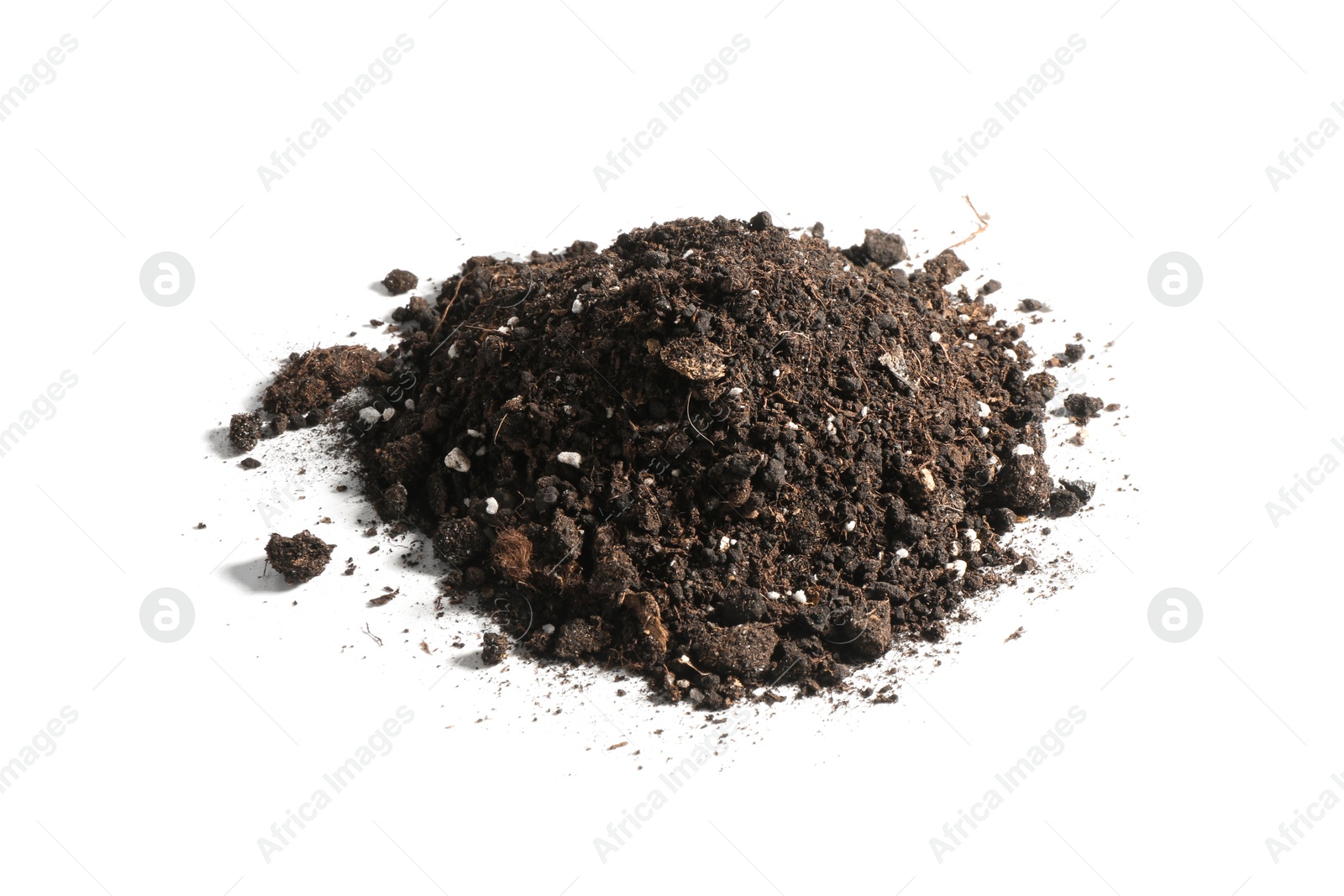 Photo of Pile of fresh soil isolated on white