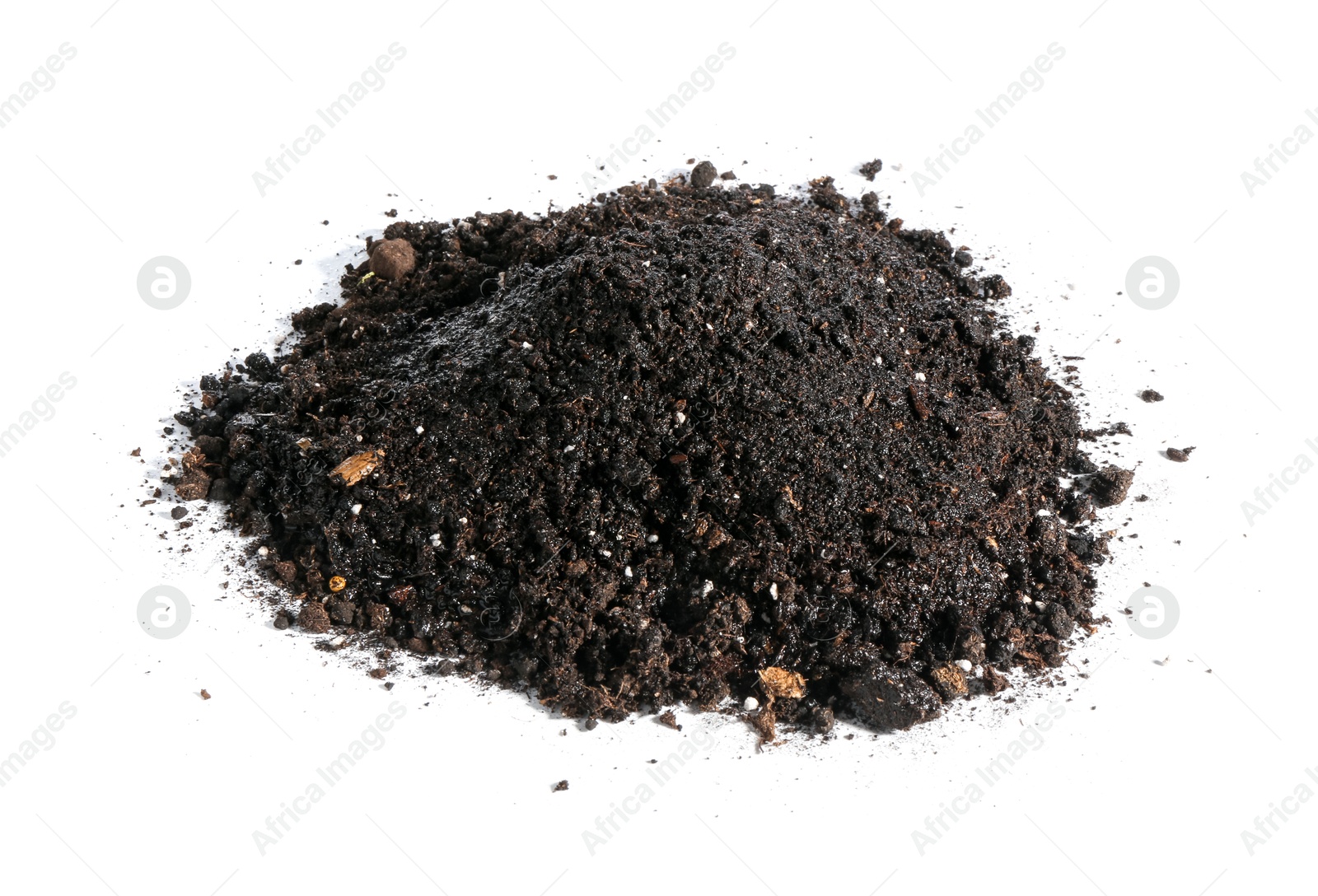 Photo of Pile of fresh soil isolated on white