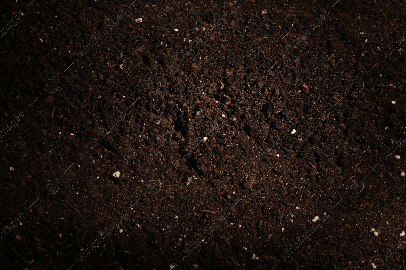 Photo of Texture of fresh soil as background, closeup