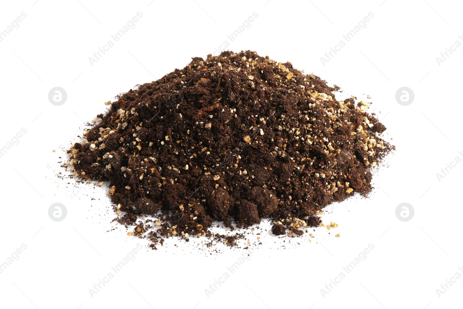 Photo of Pile of fresh soil isolated on white