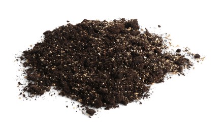 Photo of Pile of fresh soil isolated on white