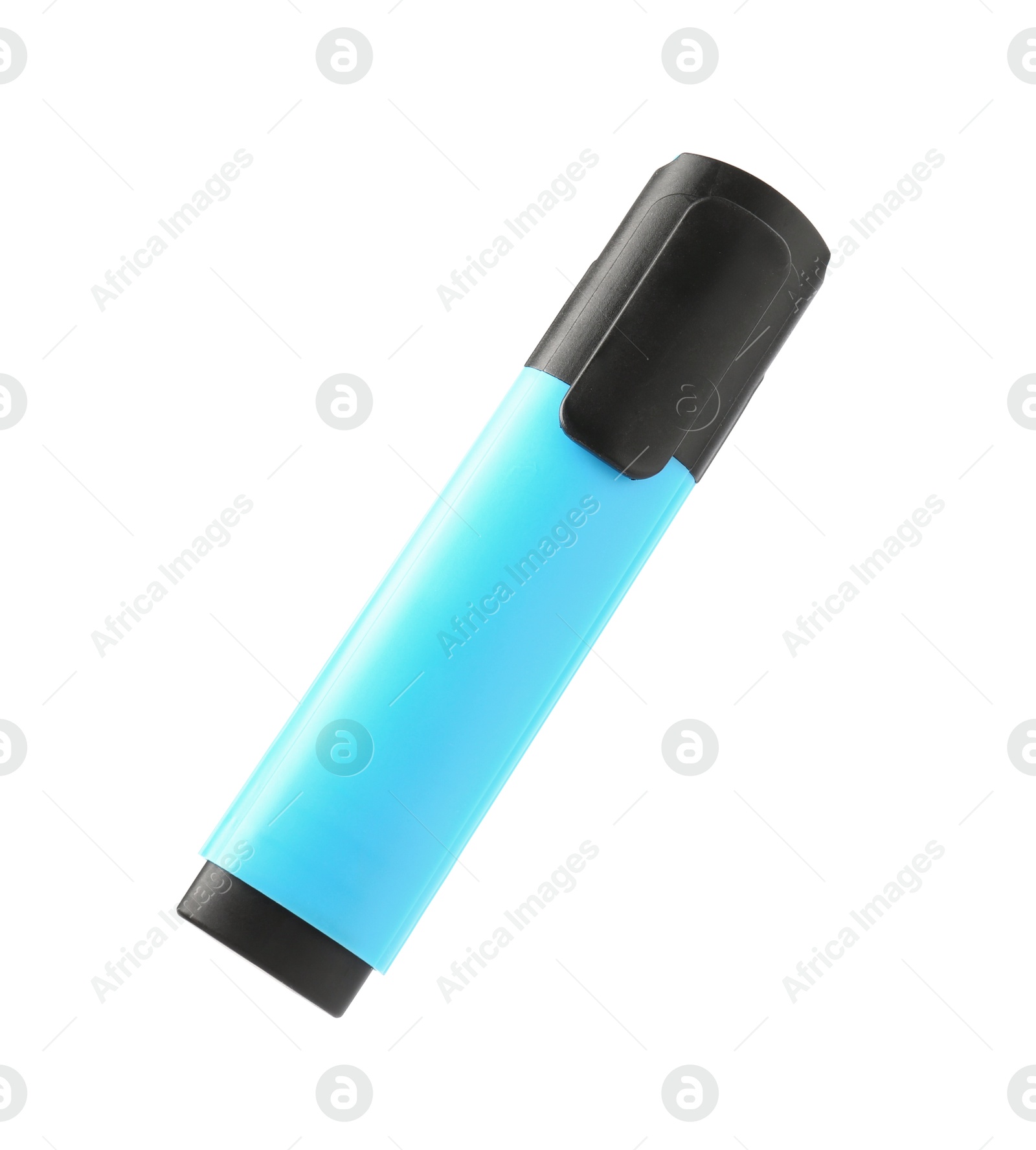 Photo of One bright highlighter in air isolated on white