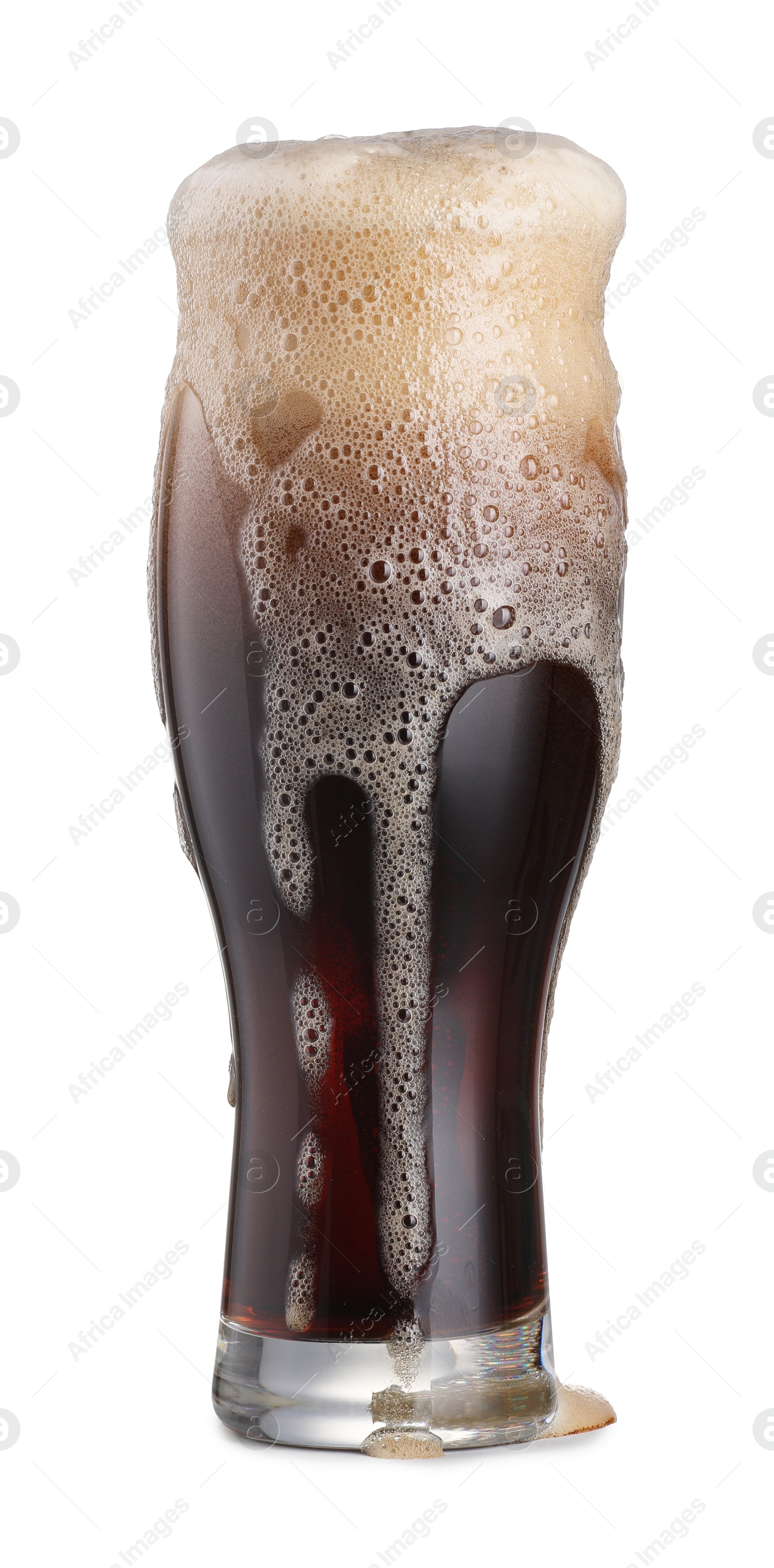 Photo of Full glass of beer isolated on white